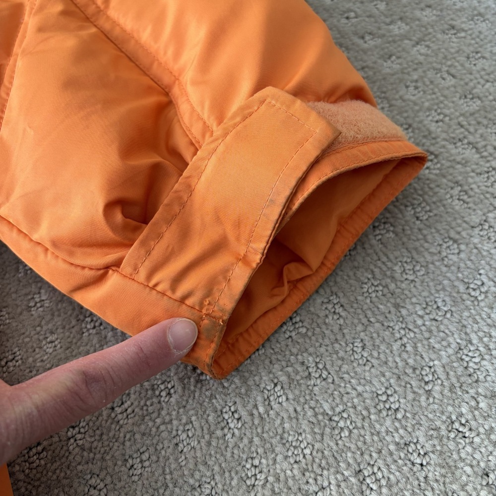 Vintage Columbia Down 650 Fill Convertible Puffer Vest Jacket Orange Men Large - Picture 6 of 11